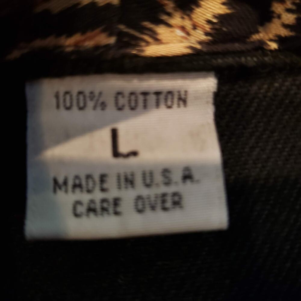 Vintage 90s Denim Open Front Blazer Animal Print Art Pop Classic - L - Picture 5 of 5